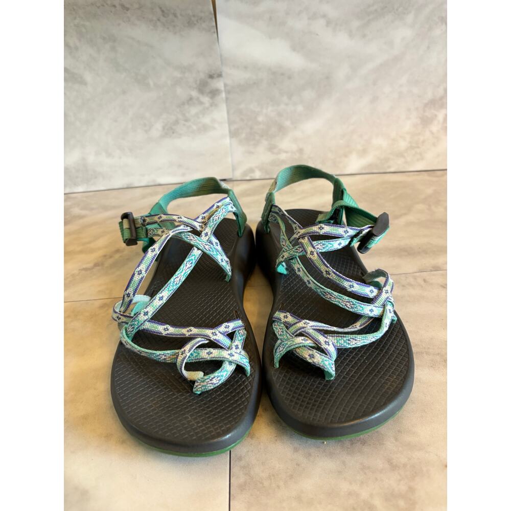 Chaco's Womens ZX/2 Classic Teal Purple Strappy Active Hiking Sandal Size 10 - Picture 2 of 5